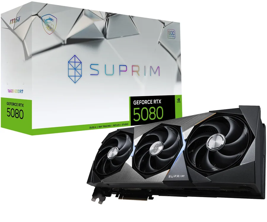 MSI Tarjeta gráfica Gaming RTX 5080 16G SUPRIM SOC (16GB GDDR7