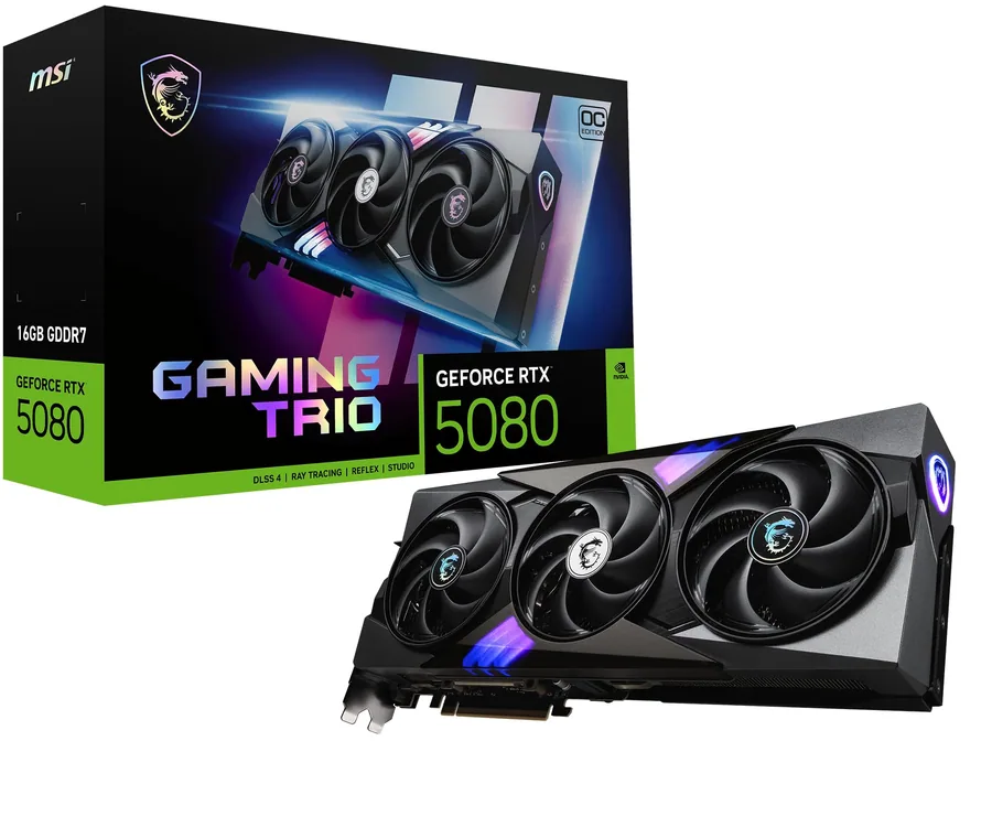 MSI Gaming RTX 5080 16G Gaming Trio OC Tarjeta Gráfica (16GB…