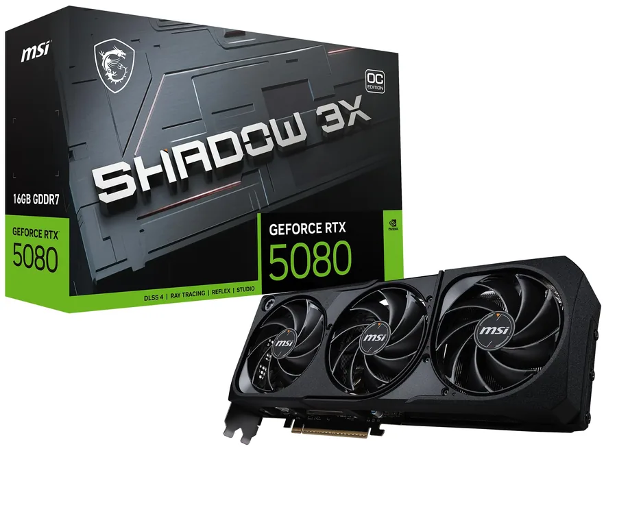 MSI Tarjeta gráfica Gaming RTX 5080 16G Shadow 3X OC (16 GB…