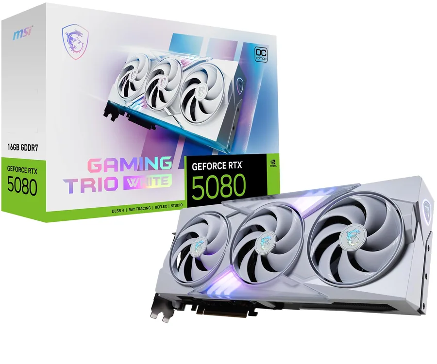 MSI Gaming RTX 5080 16G Gaming Trio OC Blanca Tarjeta Gráfica…