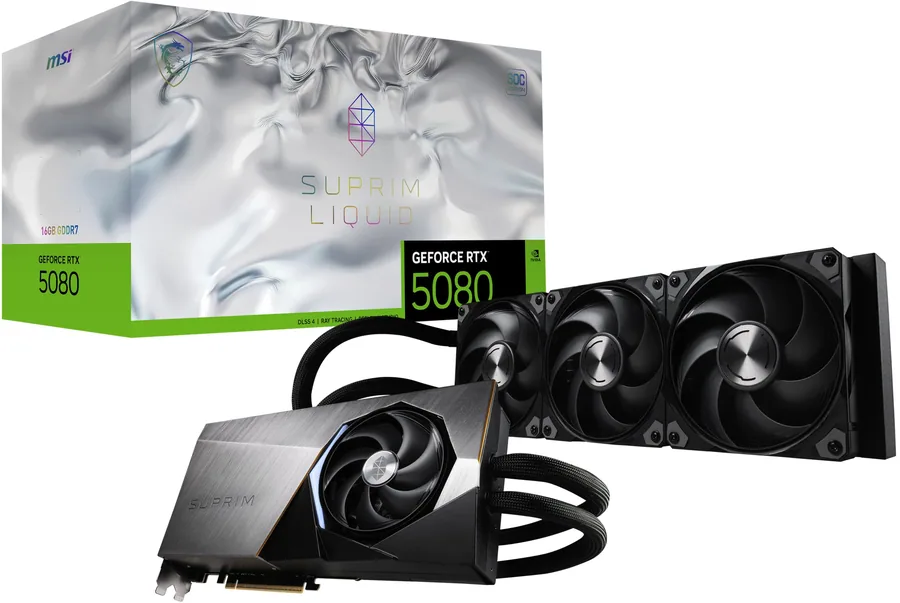 MSI Gaming RTX 5080 16G SUPRIM Liquid SOC Tarjeta gráfica (16…