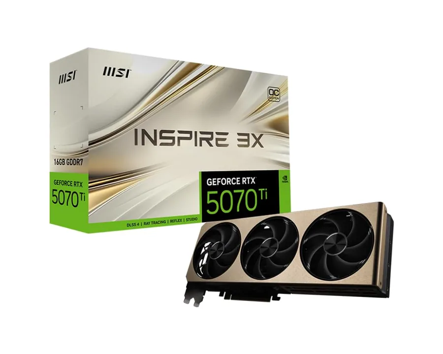 msi Tarjeta gráfica Gaming RTX 5070 TI 16G Inspire 3X OC…