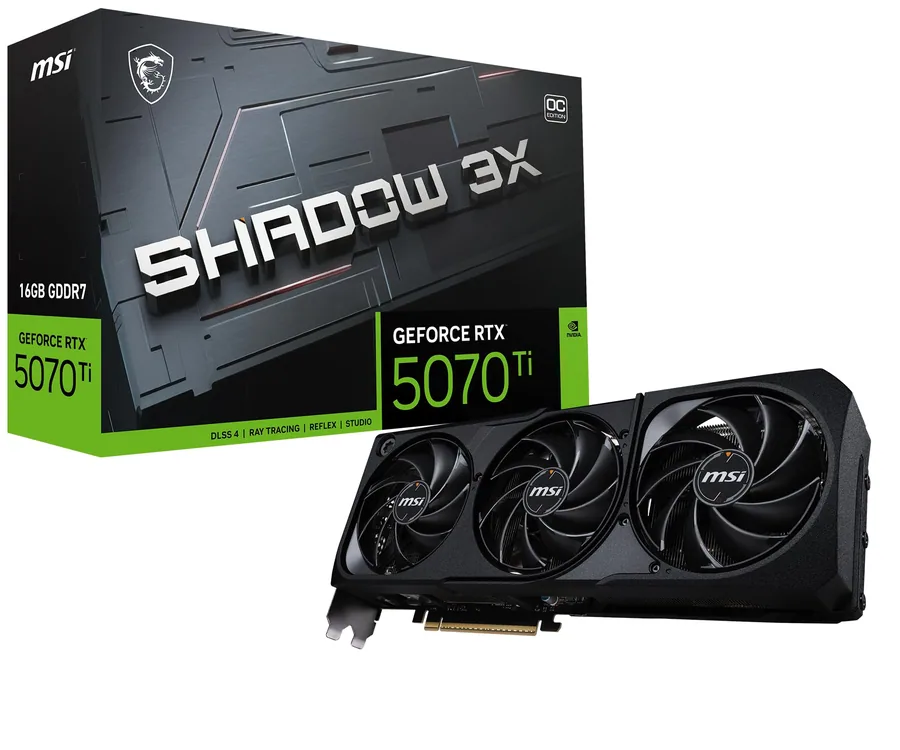 MSI Gaming RTX 5070 TI 16G Shadow 3X OC Tarjeta gráfica (16GB…