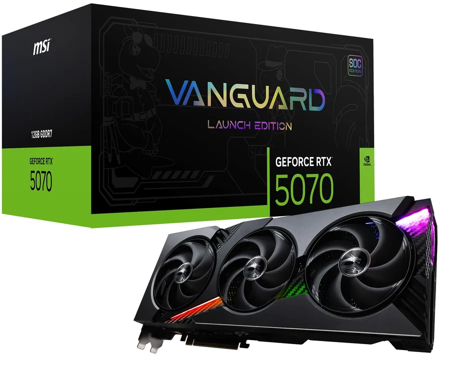 msi Tarjeta gráfica Gaming RTX 5070 12G Vanguard SOC Launch…
