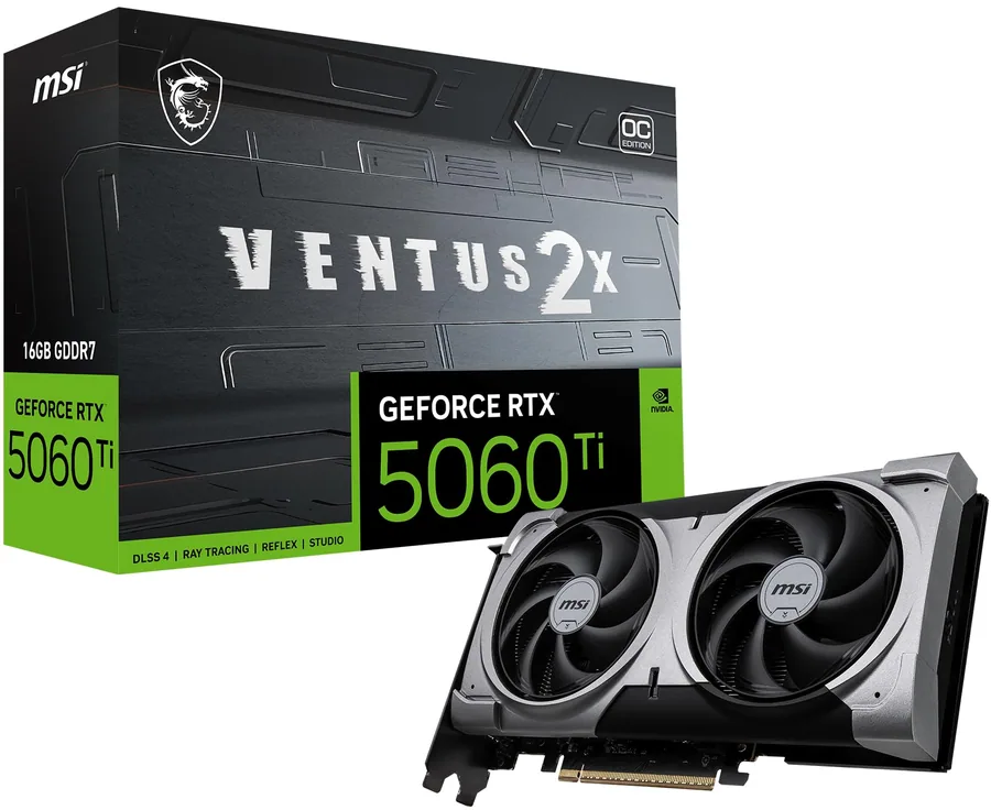 MSI Gaming RTX 5060 Ti 16G Ventus 2X OC Plus Tarjeta gráfica…