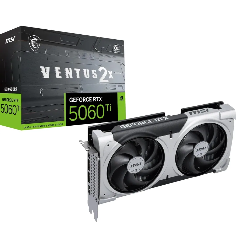 MSI Tarjeta gráfica GeForce RTX 5060 Ti 16G Ventus 2X OC Plus