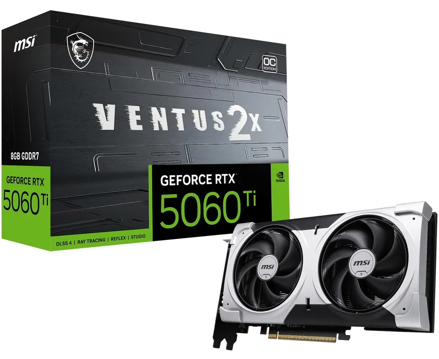 MSI Gaming RTX 5060 Ti 8G Ventus 2X OC Plus Tarjeta gráfica…