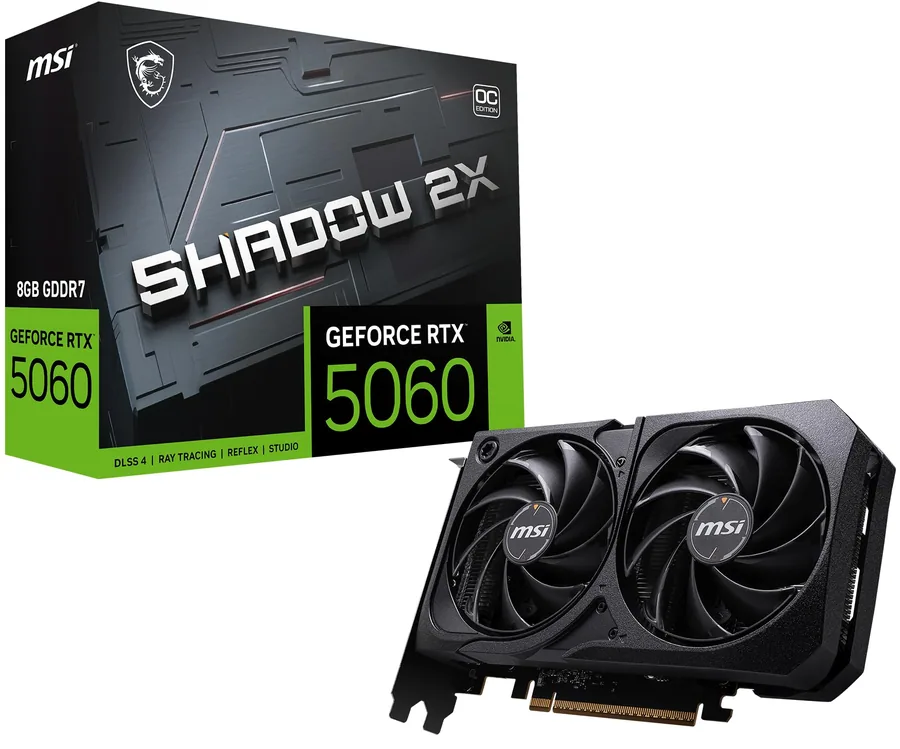 MSI - Tarjeta gráfica Gaming RTX 5060 8G Shadow 2X OC (8GB…