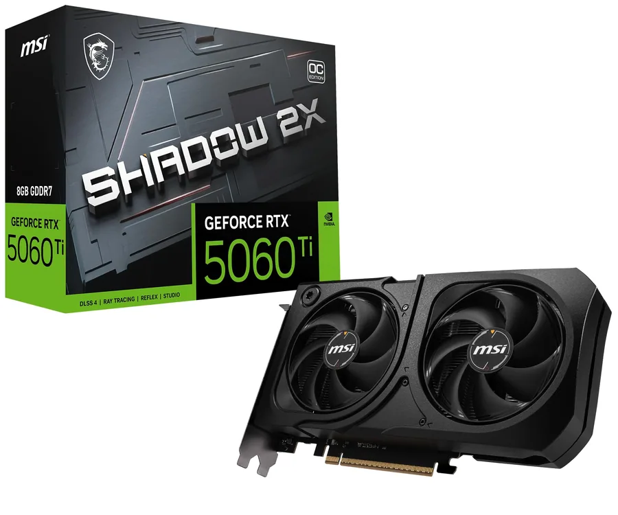 MSI - Tarjeta gráfica Gaming RTX 5060 Ti 8G Shadow 2X OC (8GB…