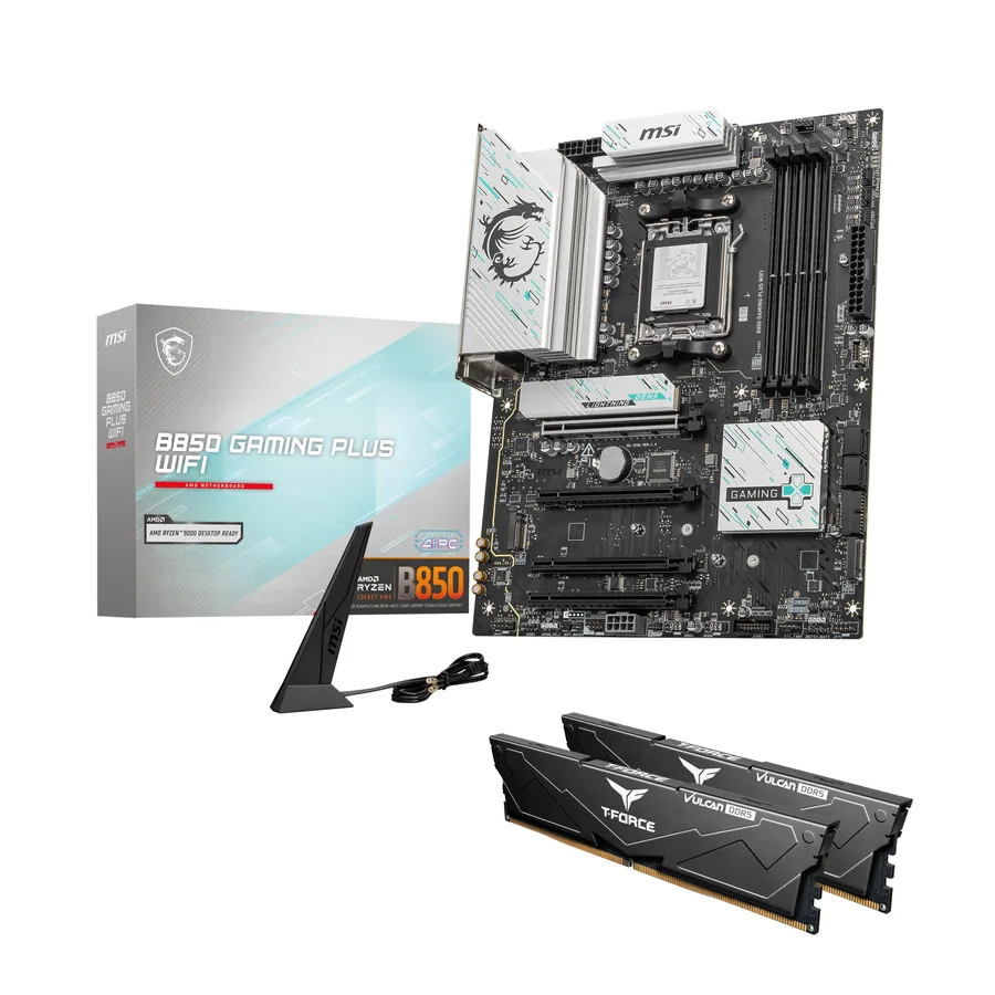 MSI Placa base B850 GAMING PLUS WIFI (pack con RAM 32 GB)