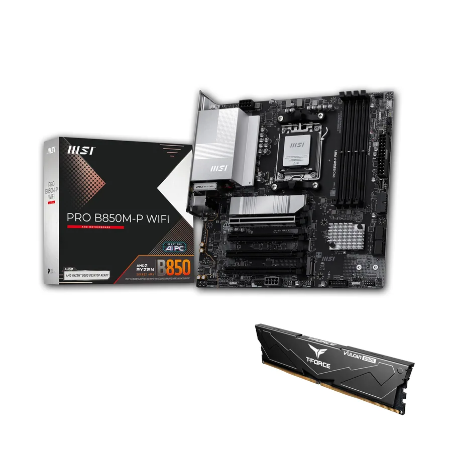 MSI PRO B850M-P WIFI placa base (pack con RAM 16 GB)